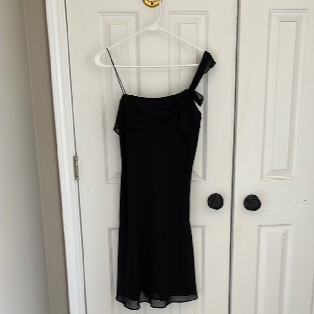 Loft Formal Black One-Shoulder Dress